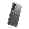 For Samsung Galaxy S25 5G Fierre Shann Retro Oil Wax Texture Card Slots PU Leather Phone Case(Black)