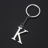 Double-Sided Three-Dimensional Plating Alphabet Keychain, Style: K