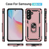For Samsung Galaxy A36 5G Shockproof TPU + PC Phone Case with Holder(Rose Gold)