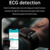 E500 1.83 inch HD Square Screen Leather Watch Strap Smart Watch Supports ECG Monitoring / Non-invasive Blood Sugar(Black)