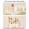 Children Wooden Geometric Shape Matching Enlightenment Beads Building Blocks Educational Toys(Colorful)
