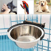 Elevated Stainless Steel Dog Bowl - Large | Cage/Kennel