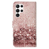 For Samsung Galaxy S25 Ultra 5G Colored Drawing Marble Pattern Leather Phone Case(Rose Gold)