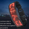LED Display Dog Collar, Rechargeable, Custom Text, Red