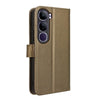 For vivo V40 Lite 4G / 5G IDN Diamond Texture Leather Phone Case(Brown)