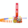 Puzzle Domino Car Electric Train With Sound And Light Music Automatic Licensing Electric Car Toy( Transparent)