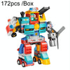 172pcs /Box Variable Robot Car Building Block Toys Children Educational Assembling Toys