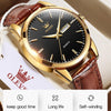 OLEVS 6898 Men Fashion Waterproof Dual Calendar Quartz Watch(Brown Black)