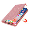 For Samsung Galaxy J4 (2018) Ultrathin Glitter Magnetic Horizontal Flip Leather Case with Holder & Card Slots(Rose Gold)