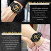 SANDA Outdoor Leisure Waterproof Multifunctional Luminous Electronic Watch(Sand Incense Purple Women)