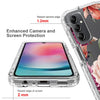 For Samsung Galaxy A24 5G / 4G Transparent Painted Phone Case(Purple Floral)