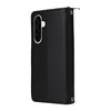 For Samsung Galaxy A56 Nine-card Slots Zipper Wallet Bag Leather Phone Case(Black)