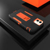 For iPhone 12 mini Magnetic Holder Phone Case (Black + Orange)