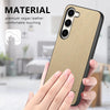 For Samsung Galaxy S21+ 5G Twill Fabric Leather Skin Back Phone Case(Khaki)