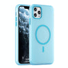 For iPhone 11 Pro Max MagSafe Frosted Translucent TPU + PC Full Coverage Phone Case(Blue)