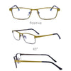 Progressive Multifocal Presbyopic Glasses Anti-blue Light Mobile Phone Glasses, Degree: +250(Gold)