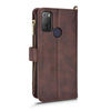 For Alcatel 1S 2021 / 3L 2021 Litchi Texture Zipper Leather Phone Case(Brown)
