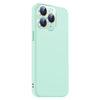 For iPhone 11 Pro Nano Lens Cover Liquid Silicone Phone Case(Light Cyan)
