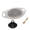 NOBANA Outdoor BBQ Pan Camping Stainless Steel Frying Pan, Style: BBQ Pan+Hemp Rope
