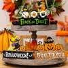 Wooden Letter Table Decoration Halloween Scene Decoration Props, Style: A Model