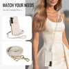 For Samsung Galaxy S23 5G Crossbody Dual-buckle Wallet RFID Back Leather Phone Case(White)