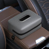 Car Seat Armrest Tissue Box Sun Visor Seat Back Hanging Paper Bag(Gray)