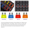 1 in 12 Out Fuse Box Screw Terminal Section Fuse Holder Kits with LED Warning Indicator for Auto Car Truck Boat