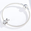 S925 Sterling Silver Animal Series Cute Cat Loose Beads DIY Bracelet Beaded
