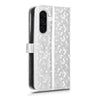 For Samsung Galaxy A36 5G Honeycomb Dot Texture Leather Phone Case(Silver)