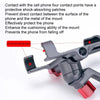 PROMEND Aluminum Alloy Cell Phone Holder Adjustable Angle Rotating Motorcycle Navigation Support, Style: SJJ-299B Handlebar Stand Black