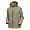 Men Casual Youth Full Zip Hooded Rainproof Jacket, Size: XL(Khaki)