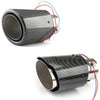 Car Modification Carbon Fiber Luminous Tail Throat LED Lights Modified Car Exhaust Pipe Spitfire Tail Throat, Style:Curling(Red)