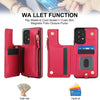 For Samsung Galaxy A53 5G Double Flap Zipper RFID Leather Phone Case with Short Lanyard(Red)