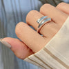 Platinum Plated Ladies Vintage Wear Combination Ring, Specification:J2901