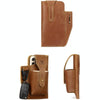 HUMERPAUL Retro Keychain Wears Belt Leather Mobile Phone Bag Men Waist Bag(Light Brown)