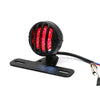 Universal Retro Waning Tail Light Motorcycle Modified Rear Tail Light Brake Light(Black)