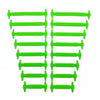 16 PCS / Set Running No Tie Shoelaces Fashion Unisex Athletic Elastic Silicone ShoeLaces(Green)