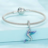 SCC2447 Sterling Silver S925 Flying Dragon White Gold Plated Zircon Bracelet Beads
