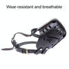 Leather Dog Muzzle, Anti-Bark, Breathable, Black (35-50cm)