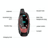 LED Display USB Charging Wireless Handheld Small Mini Walkie Talkie(Black)