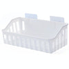 Bathroom Shelf hole-free Wall Hanging Seamless Storage Basket(White)