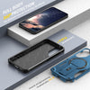 For Samsung Galaxy A55 5G Armor MagSafe Holder PC Hybrid TPU Phone Case(Dark Blue)