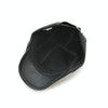 12982 Autumn and Winter Adjustable PU Leather Perforated Peaked Cap, Size:One Size(Light Coffee)