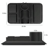 Upgrade Couch Cup Holder Tray Silicone Anti-Slip Sofa Armrest Tray(53 x 32 cm)