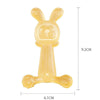 Bunny Baby Teether BPA Free Food-Grade Silicone Teether Infant Teething Stick Anti-Eating Hand, Color: Transparent