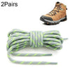 2 Pairs Round High Density Weaving Shoe Laces Outdoor Hiking Slip Rope Sneakers Boot Shoelace, Length:120cm(Light Gray-Green)
