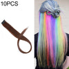 10 PCS Chemical Fiber Wig One-Step Gradient Color Single Card Wig, Stretched Length:24inches(33#)