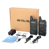 1 Pair RETEVIS RT22S US Frequency 22CHS FRS License-free Two Way Radio Handheld Walkie Talkie, US Plug(Black)