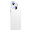 For iPhone 13 Nano Lens Cover Liquid Silicone Phone Case(White)