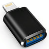 XQ-ZH001 USB Female to 8 Pin Male OTG Adapter(Black)